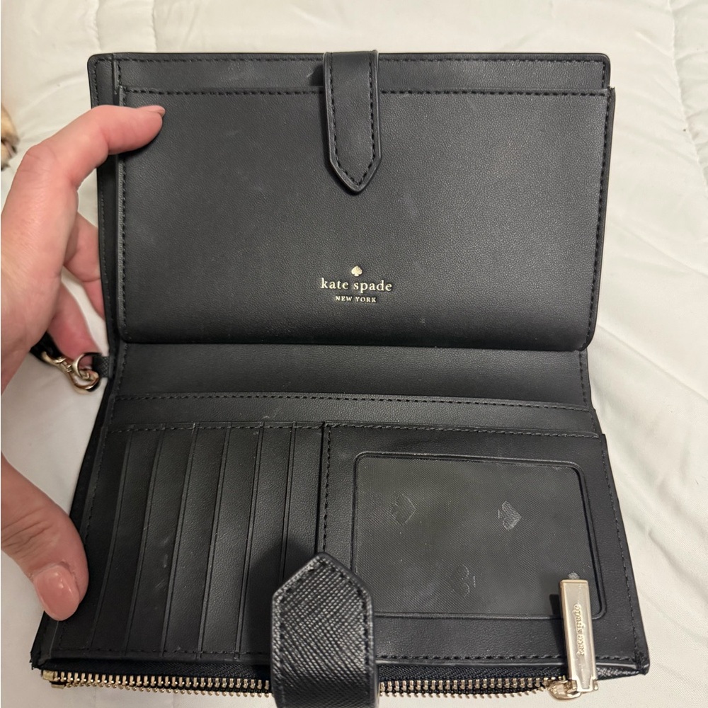 Kate Spade Black Phone Wristlet Wallet - Picture 2 of 6